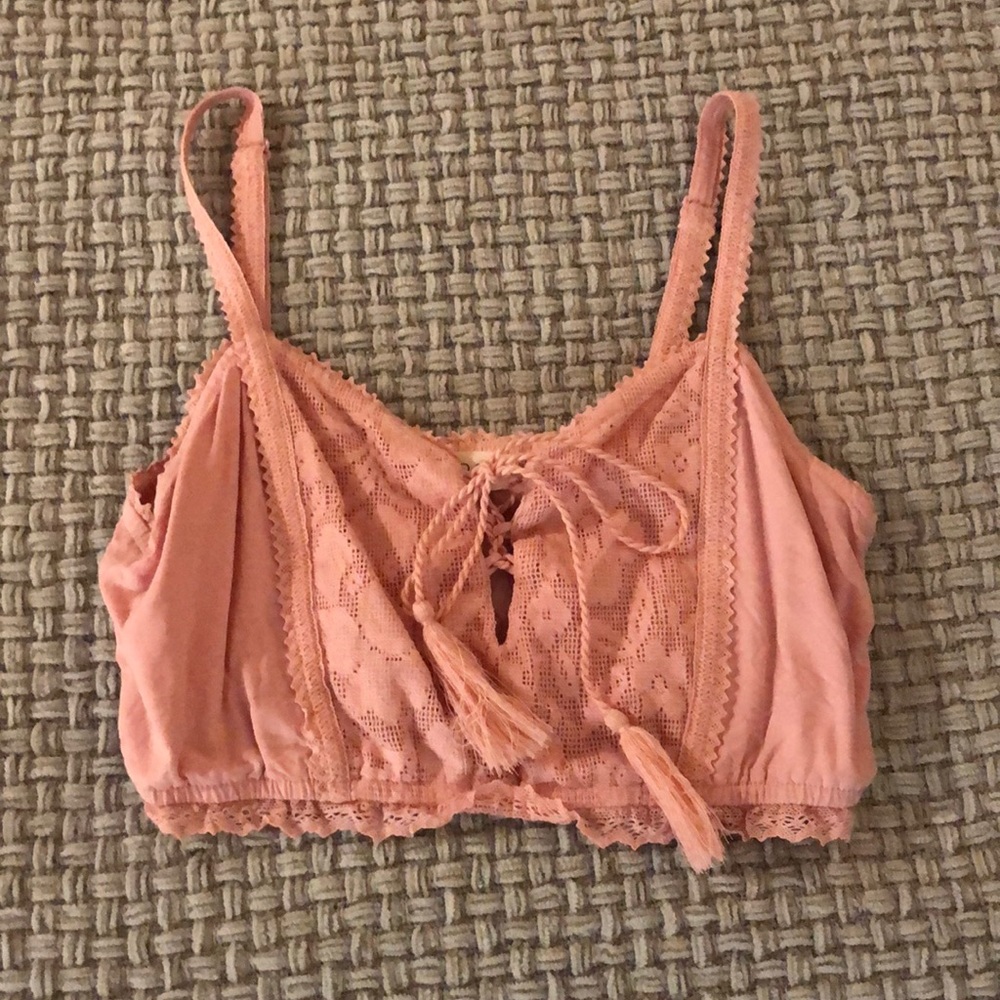 Forever 21 pink crop top, small
